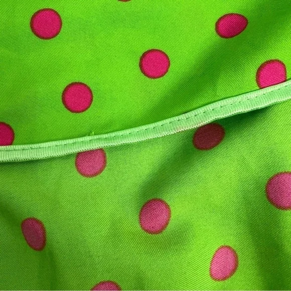 Green pink polkadot retro 50s 60s poodle skirt rock n roll Halloween costume OS - Picture 7 of 11